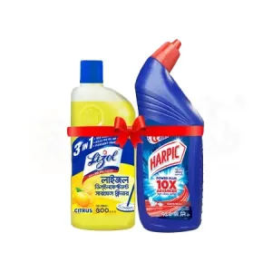 Harpic Toilet Cleaner 750 ml & Lizol Citrus Floor Cleaner 500 ml (Combo)